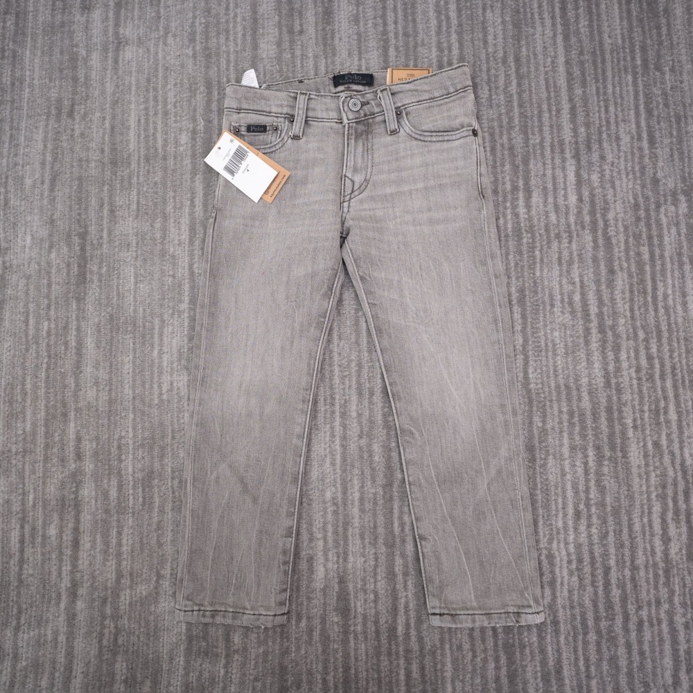 Polo Ralph Lauren Sullivan Slim Jeans Kids 4/4T Grey New Stretch Denim Pants